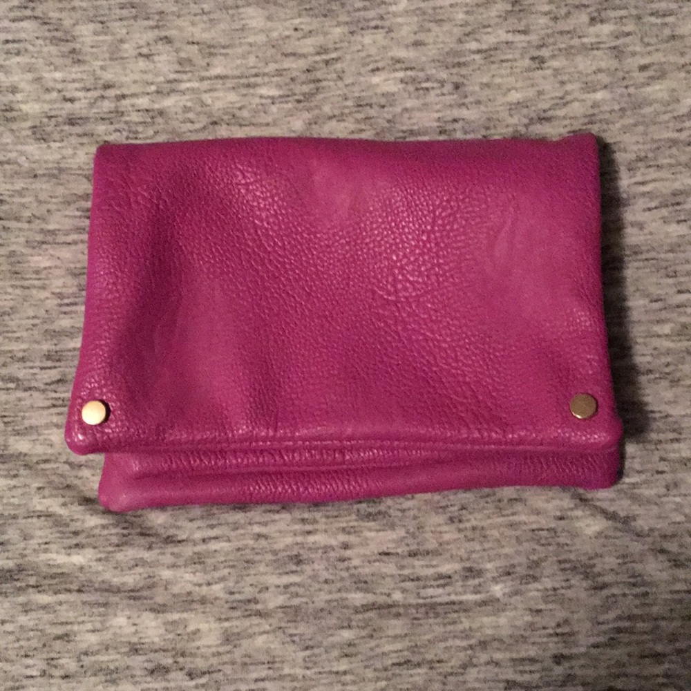 Purple/pink clutch or cross body purse